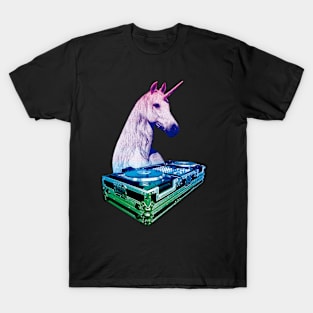 Unicorn DJ Rainbow T-Shirt